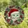 Christmas Cat Lovers' Luminous Jewel Tone White Cat Santa Hat Stained Glass Snowflake Mosaic Stained Glass Suncatcher - nrorpigpcf