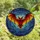 Fantasy Art Lovers' Red Orange Yellow Bat Stained Glass Blue Purple Cosmic Sky Stained Glass Suncatcher - 4