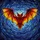 Fantasy Art Lovers' Red Orange Yellow Bat Stained Glass Blue Purple Cosmic Sky Stained Glass Suncatcher - 7