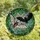 Fantasy Gothic Art Lovers' Iridescent Stained Glass Bat Mosaic Purple Black Tiffany Style Intricate Vine Moonlight Stained Glass Suncatcher - 4