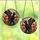 Cat Lovers' Ornate Tiffany Stained Glass Black Winged Cat Red Poppies Golden Amber Floral Mosaic Stained Glass Suncatcher - 3