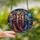 Witchcore Enthusiasts' Glowing Tiffany Stained Glass Witches, Indigo Amethyst Orange Jewel Tone Magic Mist Bat Pattern Stained Glass Suncatcher - 2