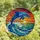Ocean Lovers' Majestic Dolphin Stained Glass Tiffany Jewel Tone Sunset Mosaic Stained Glass Suncatcher - xhqdYHgHz-