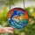 Ocean Lovers' Majestic Dolphin Stained Glass Tiffany Jewel Tone Sunset Mosaic Stained Glass Suncatcher - zr_pqX2fdy