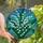 Women's Elegant Lily of the Valley Stained Glass Teal Blue Emerald Jewel Tone Floral Mosaic Stained Glass Suncatcher - 3C2M_7PKFX