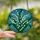 Women's Elegant Lily of the Valley Stained Glass Teal Blue Emerald Jewel Tone Floral Mosaic Stained Glass Suncatcher - A2po5wwcj6