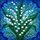 Women's Elegant Lily of the Valley Stained Glass Teal Blue Emerald Jewel Tone Floral Mosaic Stained Glass Suncatcher - 7