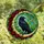 Fantasy Art Enthusiasts' Intricate Tiffany Stained Glass Raven Moon Red Rose Emerald Mosaic Stained Glass Suncatcher - 4