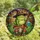 Fantasy Art Enthusiasts' Whimsical Stained Glass Emerald Frog Witch Purple Hat Toadstool Design Stained Glass Suncatcher - 4