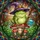 Fantasy Art Enthusiasts' Whimsical Stained Glass Emerald Frog Witch Purple Hat Toadstool Design Stained Glass Suncatcher - 7