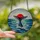 Ocean Lovers' Tiffany Stained Glass Whale Breaching Mosaic Deep Blue Turquoise Red Art Stained Glass Suncatcher - NxqQOgJHUS
