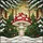 Christmas Art Lovers' Whimsical Stained Glass Red Toadstool Evergreen Winter Forest Stained Glass Suncatcher - 7