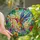 Nature Lovers' Vibrant Hummingbird Tiffany Stained Glass Orange Blue Teal Purple Tropical Mosaic Stained Glass Suncatcher - 1