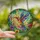 Nature Lovers' Vibrant Hummingbird Tiffany Stained Glass Orange Blue Teal Purple Tropical Mosaic Stained Glass Suncatcher - 2