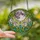 Stained Glass Art Lovers' Opalescent Moon, Teal Gem Crescents, Pink Purple Blue Swirls, Lush Foliage Mosaic Stained Glass Suncatcher - 2