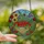 Art Enthusiasts' Tiffany Glass Ruby Red Strawberry Emerald Green Mosaic Garden Sky Stained Glass Suncatcher - 2