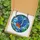 Nature Lovers' Tiffany Style Bluebird Flight Intricate Stained Glass Mosaic Cerulean Blue & Orange Stained Glass Suncatcher - 5