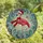 Whimsical Holiday Enthusiasts' Tiffany Glass Flamingo Santa Hat Mosaic Frost Pattern Vibrant Pink Red Stained Glass Suncatcher - 4