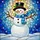 Winter Enthusiasts' Cheerful Snowman Tiffany Style Stained Glass Mosaic, Jewel Tones Stained Glass Suncatcher - 7