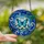 Art Enthusiasts' Intricate Tiffany Stained Glass Azure Butterfly Emerald Sapphire Floral Mosaic Stained Glass Suncatcher - xwWv-B744j