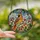Nature Lovers' Tiffany Style Stained Glass Cardinal, Ruby Red Berries & Golden Orange Foliage Mosaic Stained Glass Suncatcher - 2
