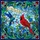 Nature Lovers' Stained Glass Cardinal Hummingbird Ruby Red Sapphire Blue Emerald Green Mosaic Stained Glass Suncatcher - 7
