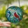 Nature Lovers' Stained Glass Cardinal Hummingbird Ruby Red Sapphire Blue Emerald Green Mosaic Stained Glass Suncatcher - wbMpjljMQw