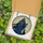 Fantasy Art Lovers' Mystical Stained Glass Guardian, Deep Blue Robe, Golden Lantern, Black Cat Moon Stained Glass Suncatcher - gYVvrBWRtK
