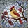 Nature Lovers' Intricate Stained Glass Cardinal Bird Jewel Tone Winter Berry Mosaic Stained Glass Suncatcher - 7