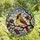 Nature Lovers' Intricate Stained Glass Cardinal Bird Jewel Tone Winter Berry Mosaic Stained Glass Suncatcher - 4