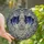 Mystical Art Lovers' Iridescent Stained Glass Bat Cosmic Night Sky Jewel Tone Art Stained Glass Suncatcher - 1