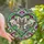 Gothic Style Enthusiasts' Jewel Tone Stained Glass Bat Heart, Iridescent Green Magenta Purple Mosaic Stained Glass Suncatcher - 1