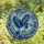 Wildlife Enthusiasts' Mid-Flight Blue Jay Stained Glass Art, Royal Blue Indigo Jewel Tone Sky Mosaic Stained Glass Suncatcher - 8xoiokGk5p