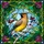 Nature Lovers' Vibrant Stained Glass Bohemian Waxwing Jewel Tone Emerald Yellow Magenta Art Stained Glass Suncatcher - 7