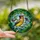 Nature Lovers' Vibrant Stained Glass Bohemian Waxwing Jewel Tone Emerald Yellow Magenta Art Stained Glass Suncatcher - rwvDKweQt8