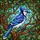 Nature Lovers' Vibrant Stained Glass Blue Jay Sapphire Blue Tiffany Style Nature Mosaic Stained Glass Suncatcher - 7
