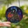 Fantasy Art Lovers' Vibrant Stained Glass Black Dragon Castle Cosmic Jewel Tone Art Stained Glass Suncatcher - 2
