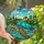Nature Lovers' Tiffany Stained Glass Sea Turtle Mosaic Glowing Teal Aqua Blue Emerald Green Sky Landscape Art Stained Glass Suncatcher - YFiEiQi-c1
