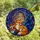 Nature Lovers' Tiffany Stained Glass Fox Embrace Celestial Starry Night Jewel Tone Pattern Stained Glass Suncatcher - 4