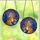 Nature Lovers' Tiffany Stained Glass Fox Embrace Celestial Starry Night Jewel Tone Pattern Stained Glass Suncatcher - 3