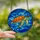 Ocean Enthusiasts' Vibrant Tiffany Stained Glass Sea Turtle Orange Green Blue Mosaic Art Stained Glass Suncatcher - 2