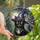 Magic Lovers' Intricate Tiffany Glass Black Cat Celestial Night Sky Mosaic Art Purple Yellow Green Stained Glass Suncatcher - 1
