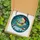Holiday Art Enthusiasts' Tiffany Stained Glass Santa Moon Sleigh Snowy Village Jewel Tone Indigo Teal Crimson Gold Mosaic Stained Glass Suncatcher - 5