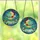 Holiday Art Enthusiasts' Tiffany Stained Glass Santa Moon Sleigh Snowy Village Jewel Tone Indigo Teal Crimson Gold Mosaic Stained Glass Suncatcher - 3