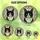 Cat Lovers' Stained Glass Tuxedo Cat Portrait Bright Green Eyes Iridescent Pink Gray Mosaic Stained Glass Suncatcher - 6
