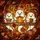 Autumn Enthusiasts' Whimsical Stained Glass Ghosts Pumpkin Pie Mug Amber Orange Red Mosaic Stained Glass Suncatcher - 7