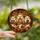Autumn Enthusiasts' Whimsical Stained Glass Ghosts Pumpkin Pie Mug Amber Orange Red Mosaic Stained Glass Suncatcher - 2