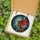 Nature Lovers' Fiery Red Cardinal Mid-Flight Tiffany Stained Glass Orange Gold Botanical Mosaic Stained Glass Suncatcher - 5