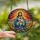 Faith-Inspired Dog Lovers' Stained Glass Jesus Shih Tzu Portrait, Radiant Halo, Wildflower Mosaic, Tiffany Jewel Tones Stained Glass Suncatcher - 2