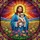 Faith-Inspired Dog Lovers' Stained Glass Jesus Shih Tzu Portrait, Radiant Halo, Wildflower Mosaic, Tiffany Jewel Tones Stained Glass Suncatcher - 7